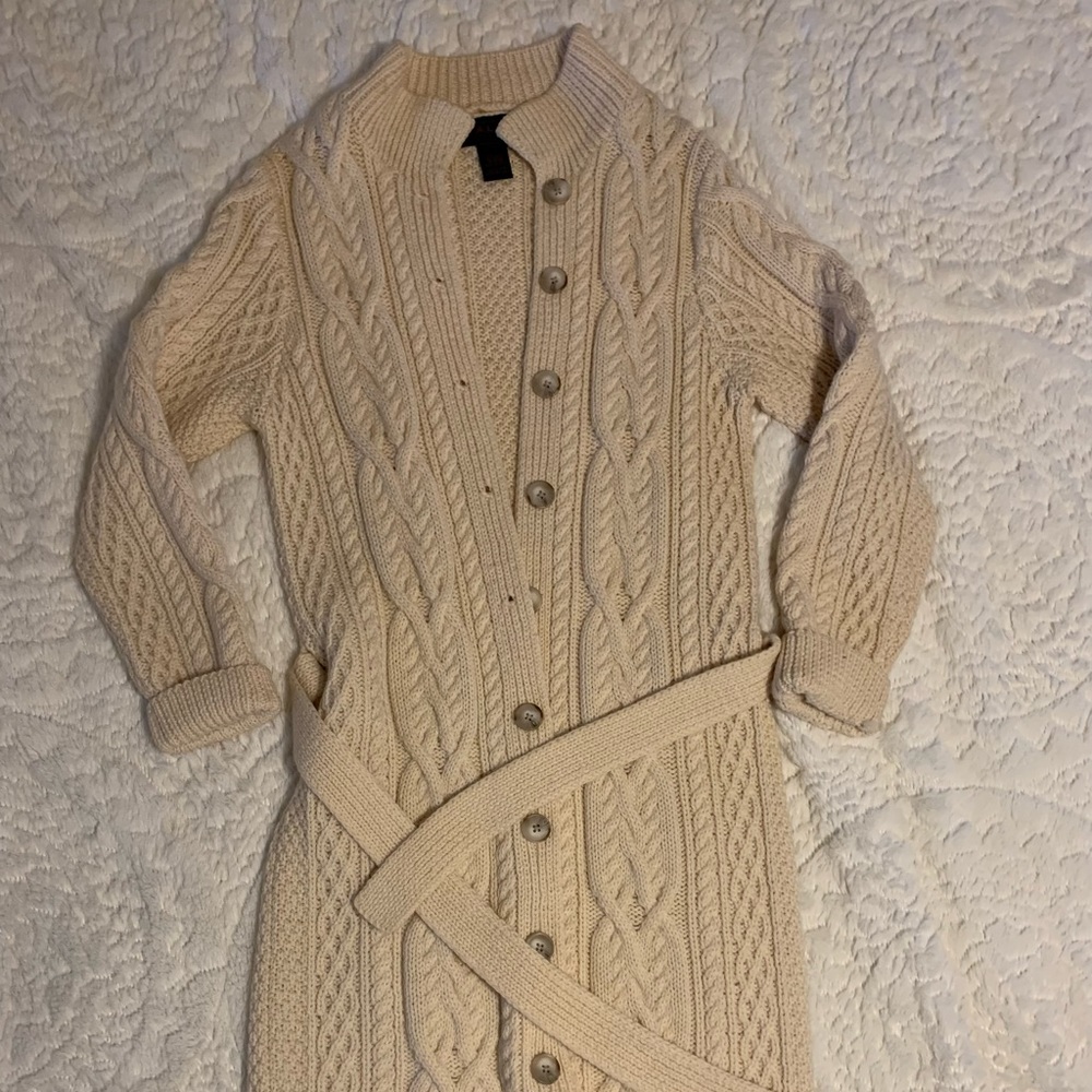 Vintage Ralph Lauren cream long wool sweater
